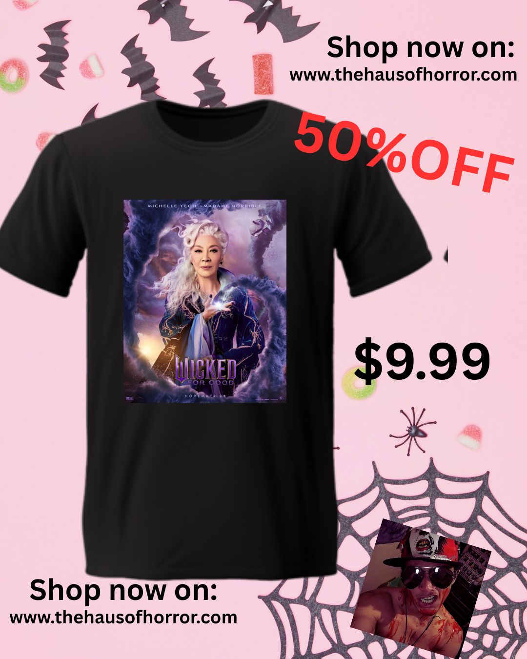 Wicked: For Good (2025) Movie T Shirt - unisex black tee
