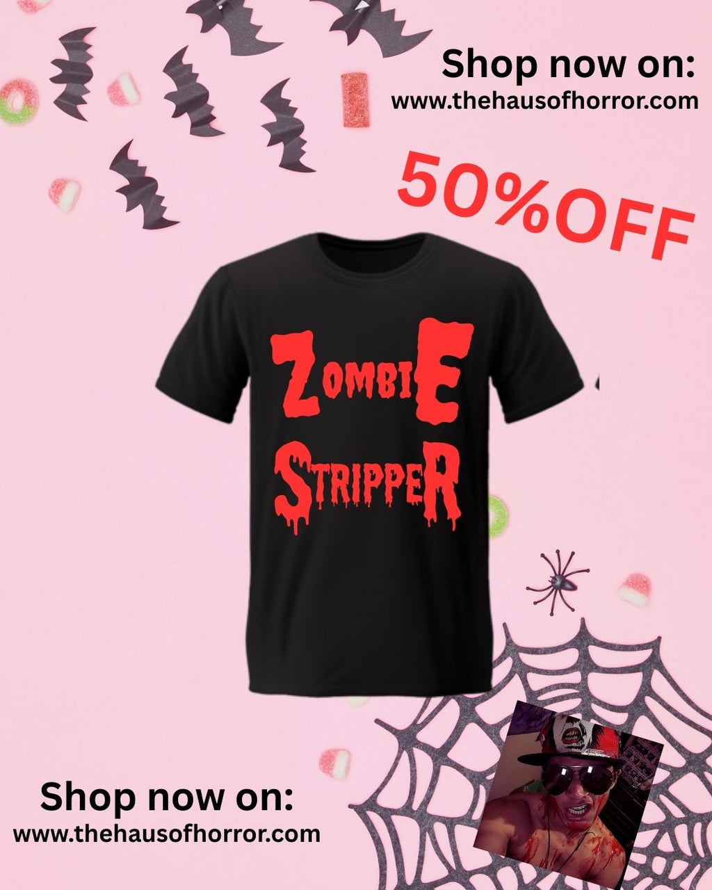 Zombie Stripper - unisex black tee